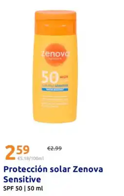 Action ZENOVA Protección solar Sensitive oferta
