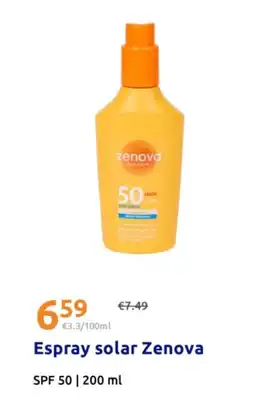 Action ZENOVA Espray solar oferta