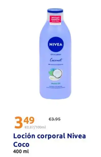 Action NIVEA Loción corporal Coco oferta