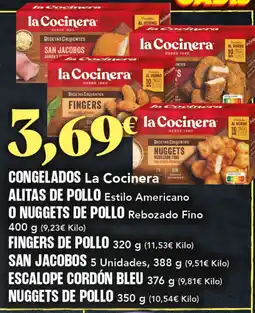 Gadis LA COCINERA Congelados alitas de pollo o nuggets de pollo fingers de pollo san jacobos escalope cordón bleu oferta