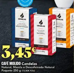 Gadis CANDELAS Café molido Natural, Mezcla o Descafeinado Natural Paquete oferta