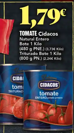 Gadis CIDACOS Tomate natural entero oferta