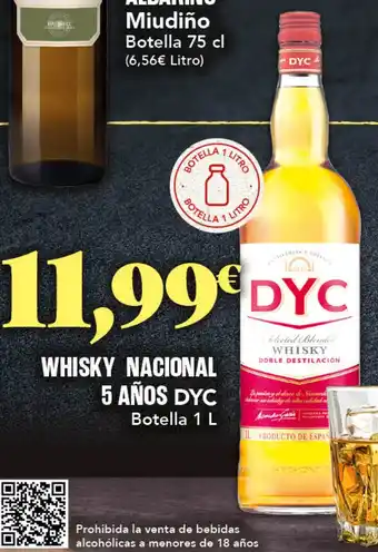Gadis DYC Whisky nacional 5 años oferta