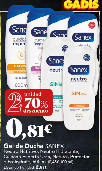 Gadis SANEX Gel de Ducha oferta