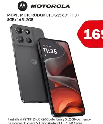 MOTOROLA Movil motorola moto g15 6.7" fhd+ 8gb+16 512gb