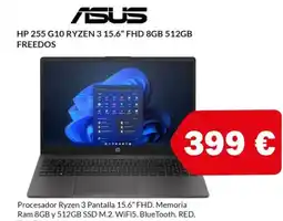 Microsshop ASUS Hp 255 g10 ryzen 3 15.6" fhd 8gb 512gb freedos oferta