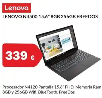 LENOVO N4500 15.6" 8gb 256gb freedos