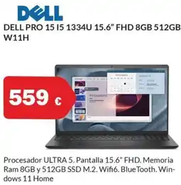 Microsshop DELL Pro 15.15 1334u 15.6" fhd 8gb 512gb w11h oferta