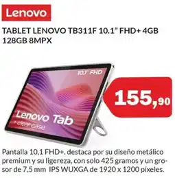 Microsshop LENOVO Tablet tb311f 10.1" fhd+ 4gb 128gb 8mpx oferta