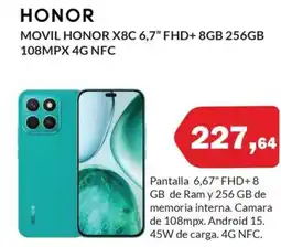 Microsshop HONOR Movil x8c 6,7" fhd+ 8gb 256gb 108mpx 4g nfc oferta