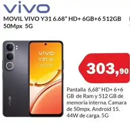 Microsshop VIVO Movil y31 6.68" hd+ 6gb+6512gb movil 50mpx 5g oferta