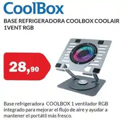Microsshop COOLBOX Base refrigeradora coolair 1vent rgb oferta