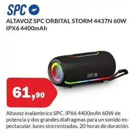 Microsshop SPC Altavoz orbital storm 4437n 60w ipx6 4400mah oferta