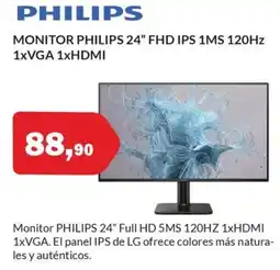 Microsshop PHILIPS Monitor 24" fhd ips 1ms 120hz 1xvga 1xhdmi oferta