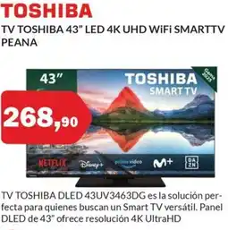 Microsshop TOSHIBA Tv 43" led 4k uhd wifi smarttv oferta