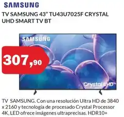 Microsshop SAMSUNG Tv 43" tu43u7025f crystal uhd smart tv bt oferta