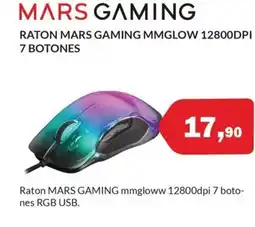 Microsshop MARS GAMING Raton mmglow 12800dpi 7 botones oferta