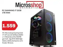 Microsshop MICROSSHOP Pc gamming 17 32gb 1tb 5060 oferta