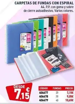 Carlin Carpetas de fundas con espiral oferta