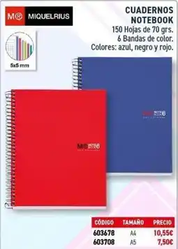 Carlin MIQUELRIUS Cuadernos notebook oferta