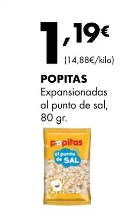 Supermercados Lupa POPITAS Expansionadas al punto de sal oferta