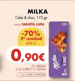 Supermercados Lupa MILKA Cake & choc oferta