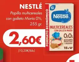 Supermercados Lupa NESTLÉ Papilla multicereales con galleta María 0% oferta
