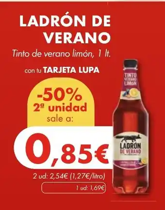 Supermercados Lupa LADRÓN DE VERANO Tinto de verano limón oferta