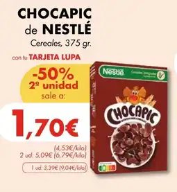 Supermercados Lupa CHOCAPIC de NESTLÉ Cereales oferta