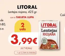 Supermercados Lupa LITORAL Lentejas riojana oferta