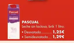 Supermercados Lupa PASCUAL Leche sin lactosa, brik oferta