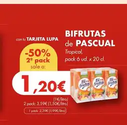 Supermercados Lupa BIFRUTAS de PASCUAL Tropical oferta