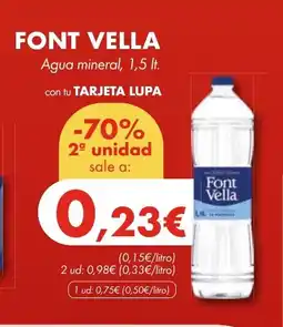 Supermercados Lupa FONT VELLA Agua mineral oferta
