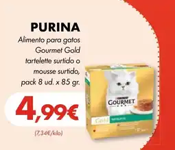 Supermercados Lupa PURINA Alimento para gatos Gourmet Gold tartelette surtido o mousse surtido oferta