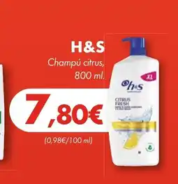 Supermercados Lupa H&S Champú citrus oferta