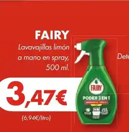 Supermercados Lupa FAIRY Lavavajillas limón a mano en spray oferta