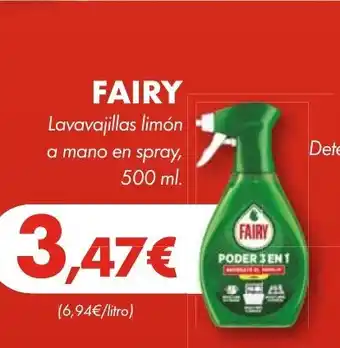 Supermercados Lupa FAIRY Lavavajillas limón a mano en spray oferta