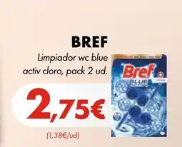 Supermercados Lupa BREF Limpiador wc blue activ cloro, pack 2 ud. Bref oferta