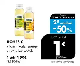 Supermercados Lupa HOHES C Vitamin water energy o revitalize oferta