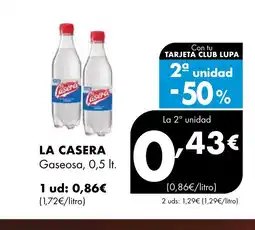 Supermercados Lupa LA CASERA Gaseosa oferta