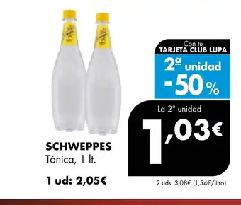 Supermercados Lupa SCHWEPPES Tónica oferta