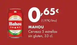 Supermercados Lupa MAHOU Cerveza 5 estrellas sin gluten oferta