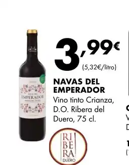 Supermercados Lupa NAVAS DEL EMPERADOR EMPERADOR Vino tinto Crianza, D.O. Ribera del Duero oferta