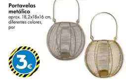TEDi Portavelas metálico oferta