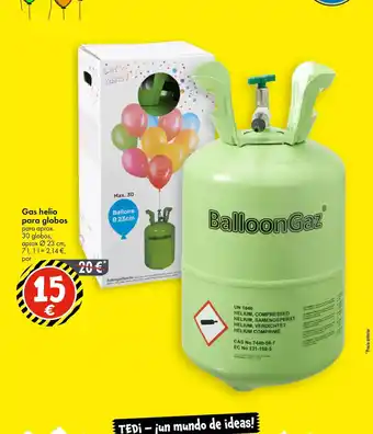 TEDi Gas helio para globos oferta