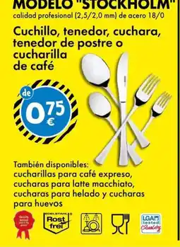 TEDi Cuchillo, tenedor, cuchara, tenedor de postre o cucharilla de café oferta