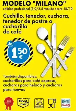 TEDi Cuchillo, tenedor, cuchara, tenedor de postre o cucharilla de café oferta