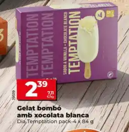 Dia DIA TEMPTATION Gelat bombó amb xocolata blanca oferta