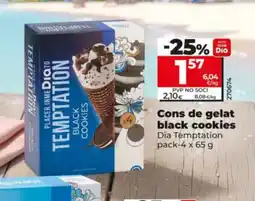 Dia DIA TEMPTATION Cons de gelat black cookies oferta