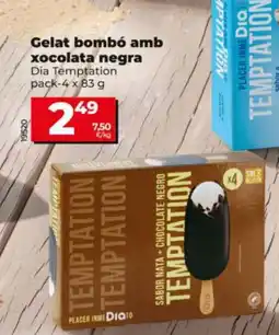 Dia DIA TEMPTATION Gelat bombó amb xocolata negra oferta